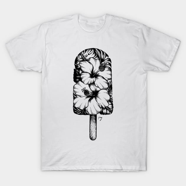 Floral Popsicle II (Hibiscus) T-Shirt by Akbaly